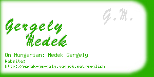 gergely medek business card